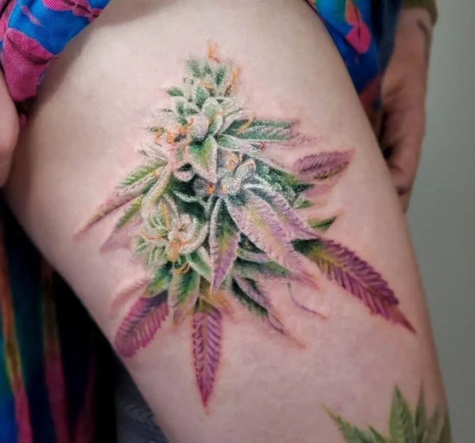 Weed Flower Tattoo 4 100+ Amazing Weed Tattoo Ideas That Will Get You High