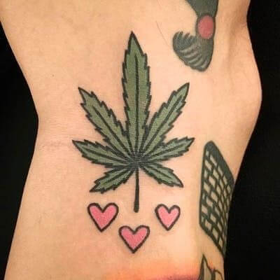 Weed Leaf Tattoo 11 100+ Amazing Weed Tattoo Ideas That Will Get You High