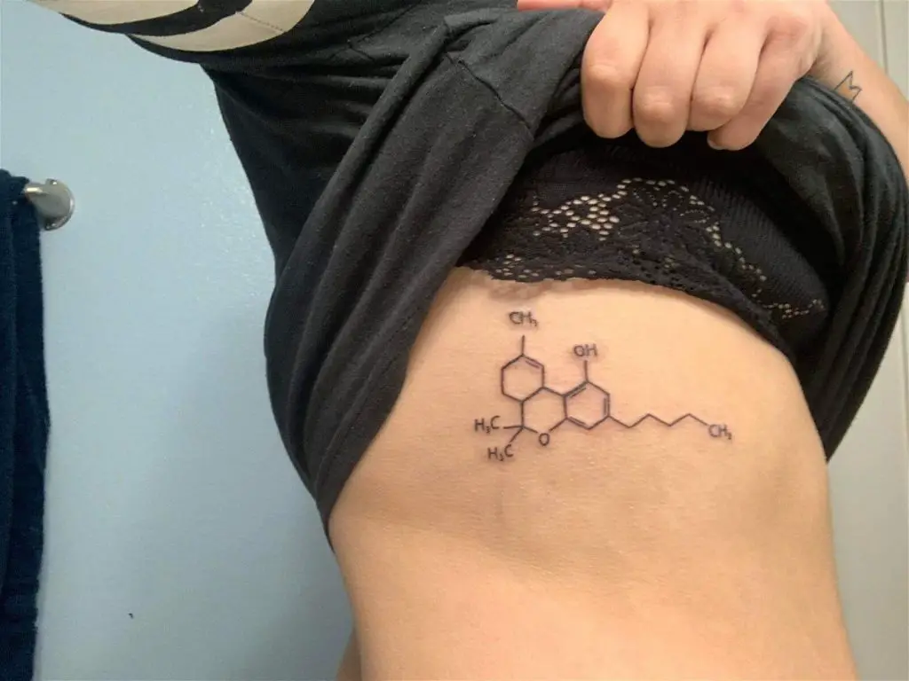 Weed Molecule Tattoo 3 100+ Amazing Weed Tattoo Ideas That Will Get You High