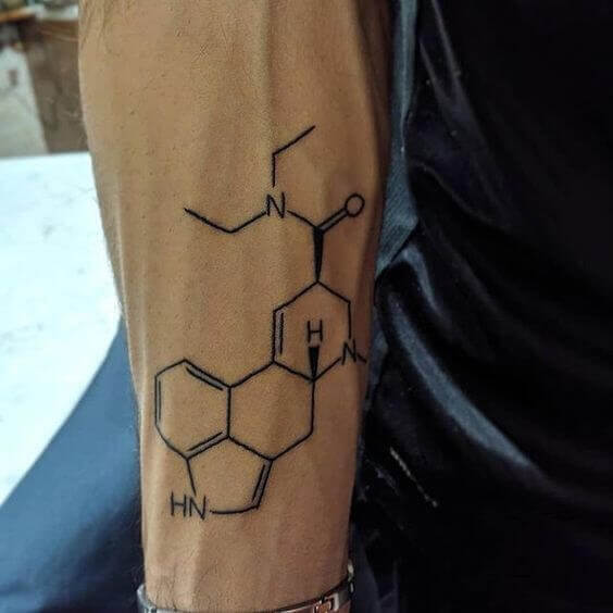 Weed Molecule Tattoo 4 100+ Amazing Weed Tattoo Ideas That Will Get You High