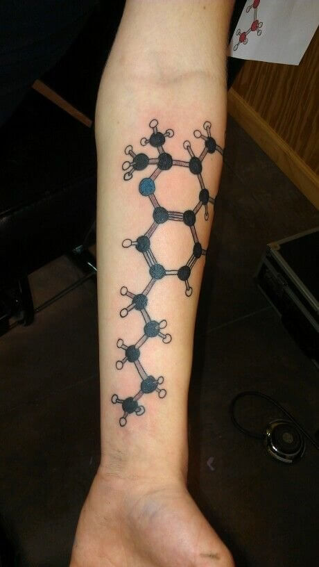 Weed Molecule Tattoo 5 100+ Amazing Weed Tattoo Ideas That Will Get You High