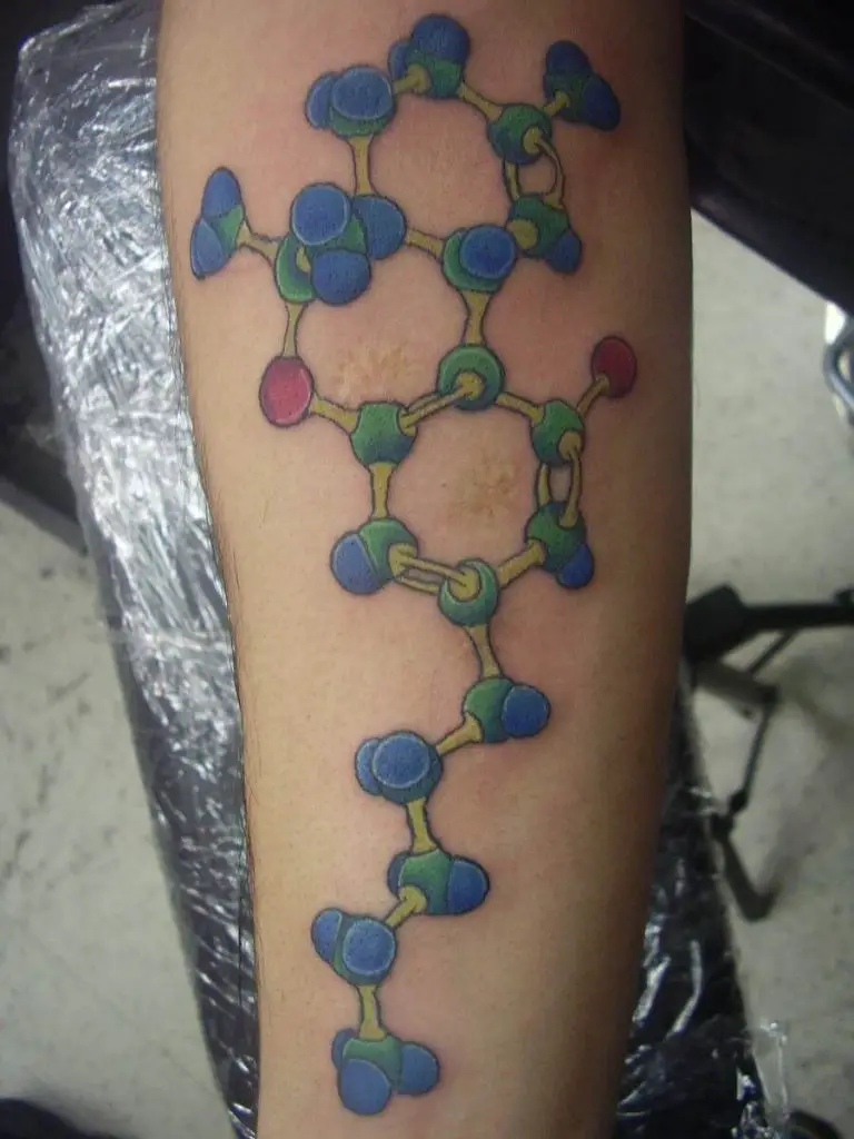 Weed Molecule Tattoo 6 100+ Amazing Weed Tattoo Ideas That Will Get You High