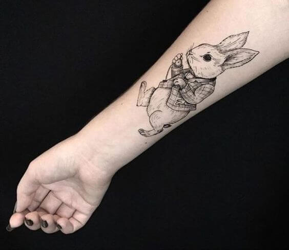White Rabbit Tattoos 3 Rabbit Tattoo: 50 Best Rabbit Tattoo Designs to Choose From (Men And Women)