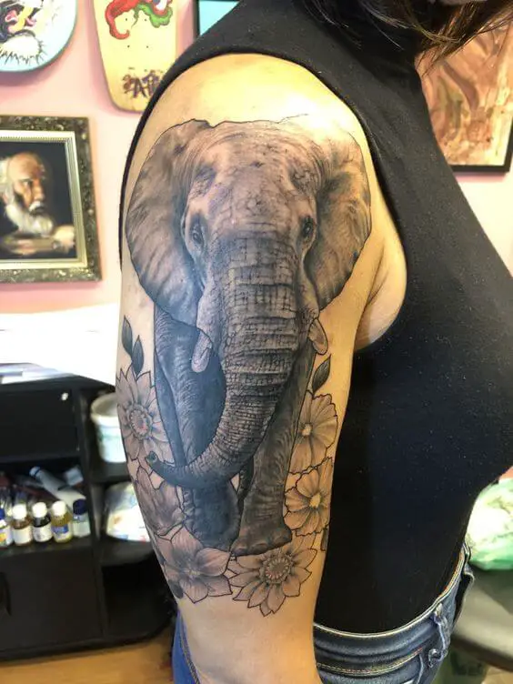 Elephant Tattoo On Arm 2 Creative & Classy Half Sleeve Tattoo Ideas for Women in 2022