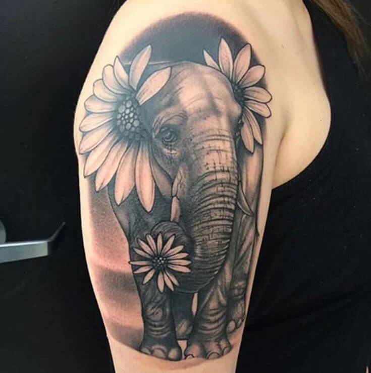 Elephant Tattoo On Arm 7 Creative & Classy Half Sleeve Tattoo Ideas for Women in 2022