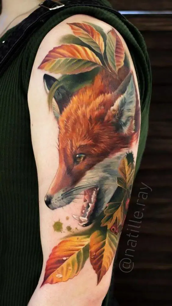 Fox Tattoos On Arm 3 Creative & Classy Half Sleeve Tattoo Ideas for Women in 2022