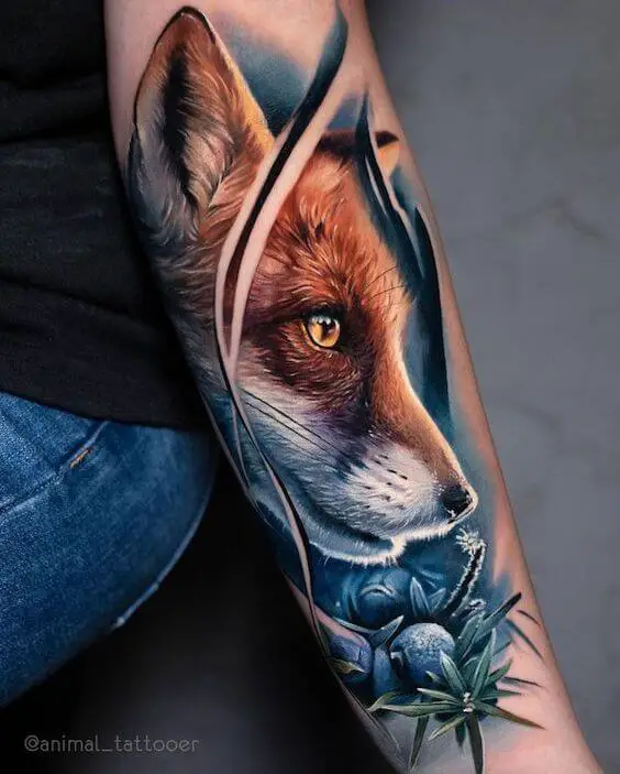 Fox Tattoos On Arm 4 Creative & Classy Half Sleeve Tattoo Ideas for Women in 2022