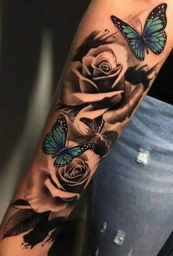 Rose Tattoos On Arm 7 Creative & Classy Half Sleeve Tattoo Ideas for Women in 2022
