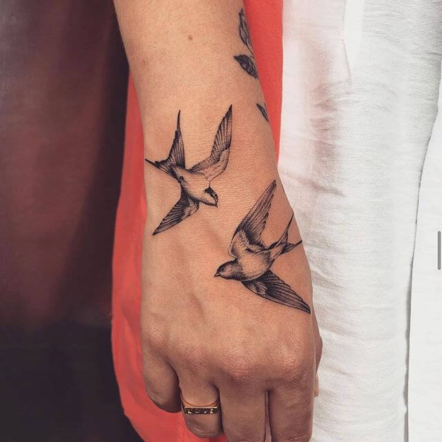Bird Hand Tattoos 2 30 Amazing Hand Tattoos For Women (The Most Popular & Latest Trends in 2023)