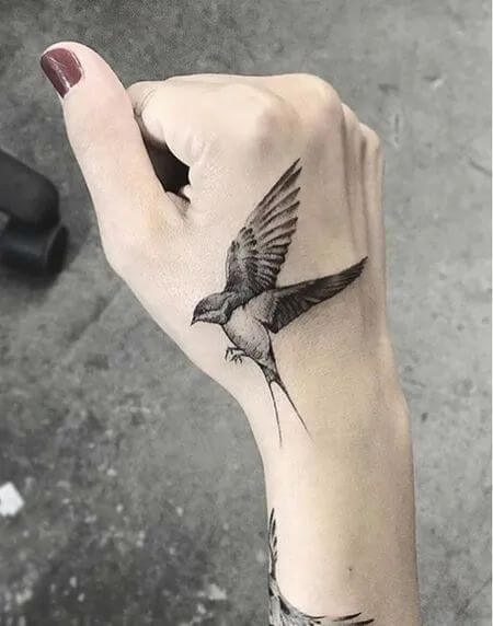 Bird Hand Tattoos 3 30 Amazing Hand Tattoos For Women (The Most Popular & Latest Trends in 2023)