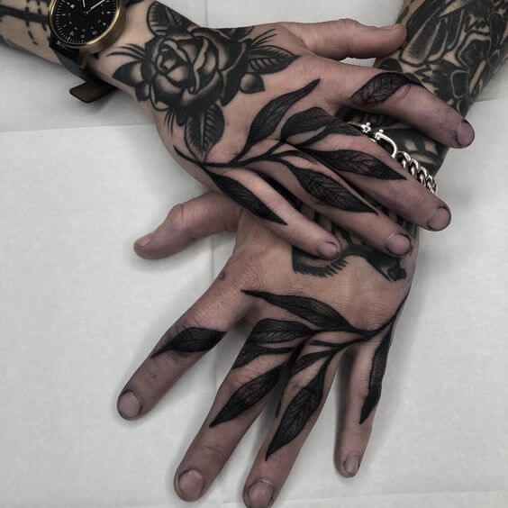 Black Ink and Gray Hand Tattoos 3 30 Amazing Hand Tattoos For Women (The Most Popular & Latest Trends in 2023)