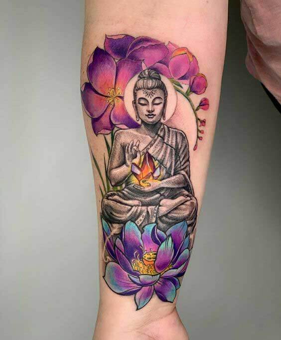 Buddha With Lotus Flower Tattoo 30+ Best Lotus Flower Tattoo Design Ideas (Meaning And Inspiration)