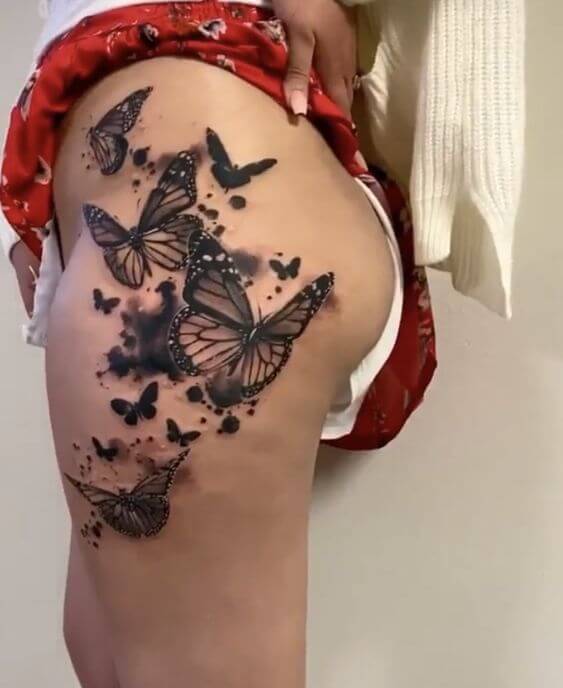 Butterfly Thigh Tattoos 26+ Best Thigh Tattoos for Women in 2023