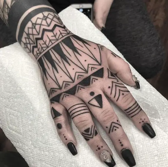 Geometric Hand Tattoos 3 30 Amazing Hand Tattoos For Women (The Most Popular & Latest Trends in 2023)