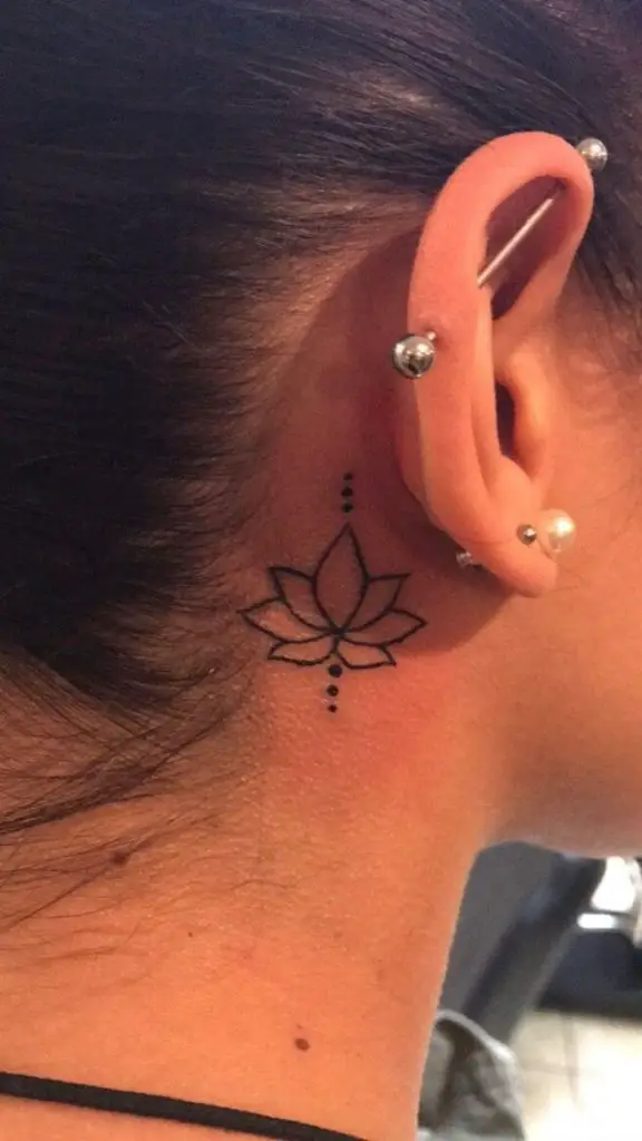 Lotus Flower Tattoo Behind The Ear 30+ Best Lotus Flower Tattoo Design Ideas (Meaning And Inspiration)