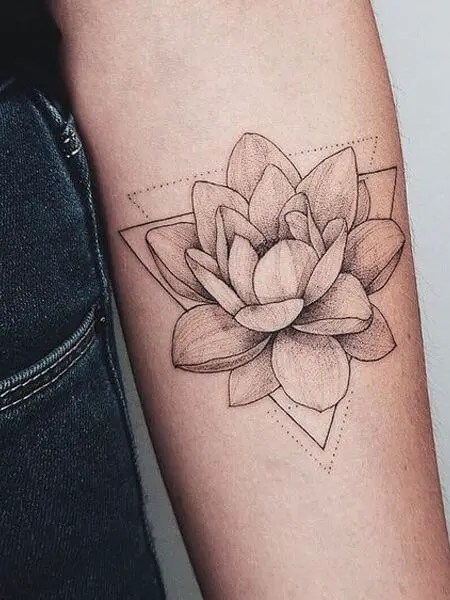 Lotus Flower Tattoo Geometric 3 30+ Best Lotus Flower Tattoo Design Ideas (Meaning And Inspiration)