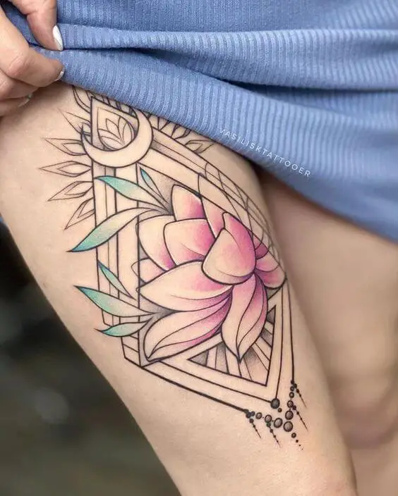 Lotus Flower Tattoo Geometric 30+ Best Lotus Flower Tattoo Design Ideas (Meaning And Inspiration)