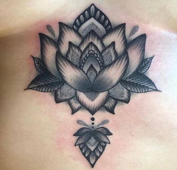 Lotus Flower Tattoo On The Chest 30+ Best Lotus Flower Tattoo Design Ideas (Meaning And Inspiration)