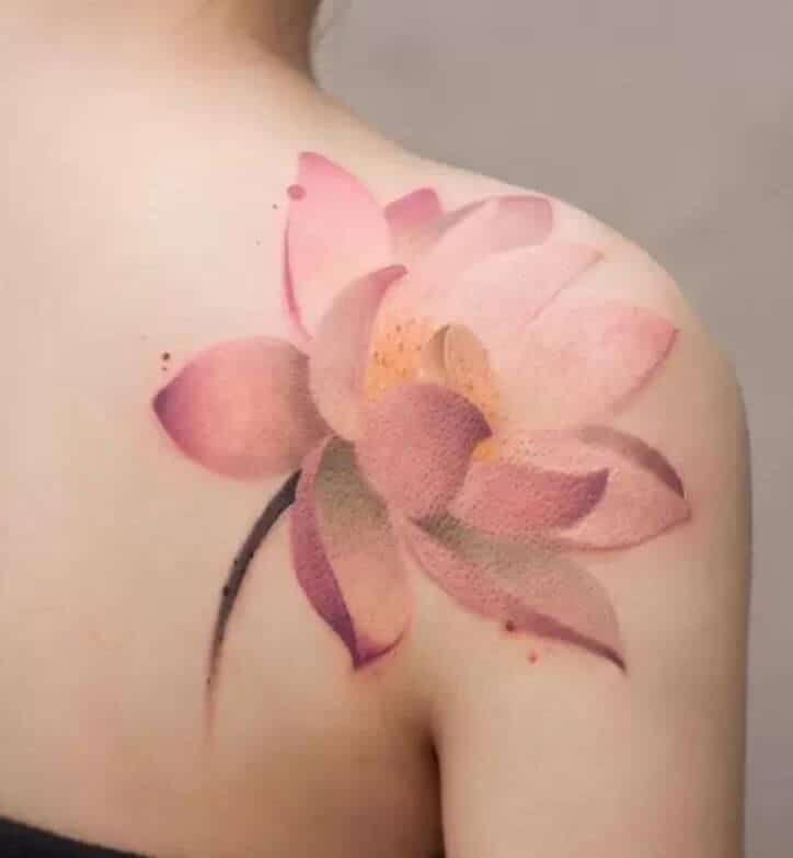 Lotus Flower Tattoo On The Shoulder 6 30+ Best Lotus Flower Tattoo Design Ideas (Meaning And Inspiration)