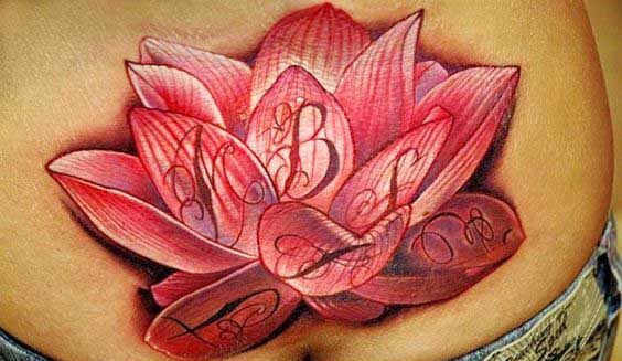 Lotus Flower Tattoo With Initials 2 30+ Best Lotus Flower Tattoo Design Ideas (Meaning And Inspiration)