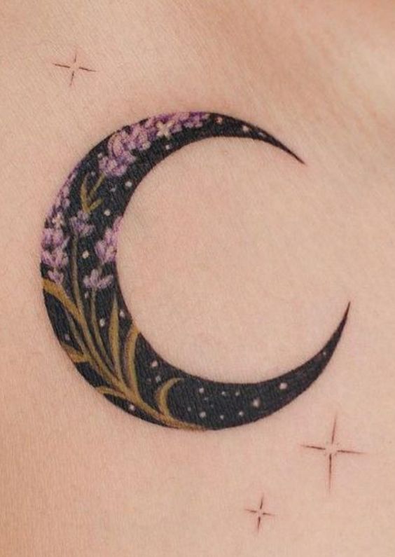 Moon Thigh Tattoos 3 26+ Best Thigh Tattoos for Women in 2023