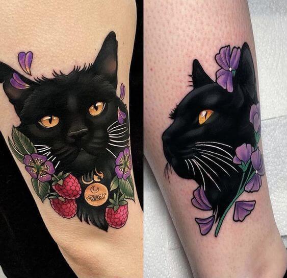 Neo Traditional Cat Cherry Blossom Hand Tattoo 30 Amazing Hand Tattoos For Women (The Most Popular & Latest Trends in 2023)