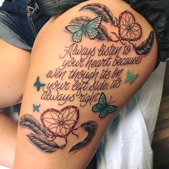 Quotes Thigh Tattoos 26+ Best Thigh Tattoos for Women in 2023