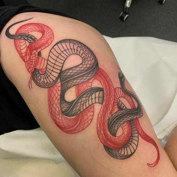 Snake Thigh Tattoos 2 26+ Best Thigh Tattoos for Women in 2023
