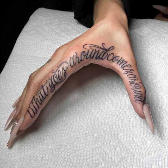 Word Hand Tattoos 4 30 Amazing Hand Tattoos For Women (The Most Popular & Latest Trends in 2023)