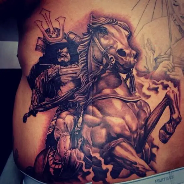 Large and detailed horse tattoo design ideas