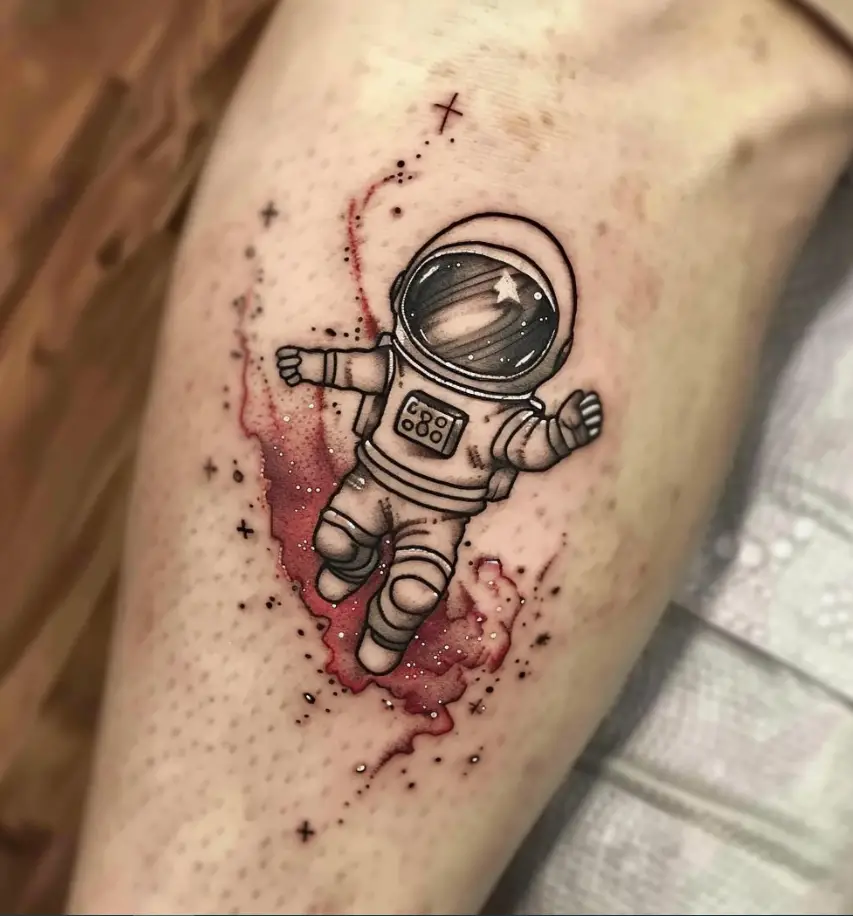 1. Classic Astronaut in Space 10 Best Astronaut Tattoo Designs in 2024: Symbols of Space Exploration