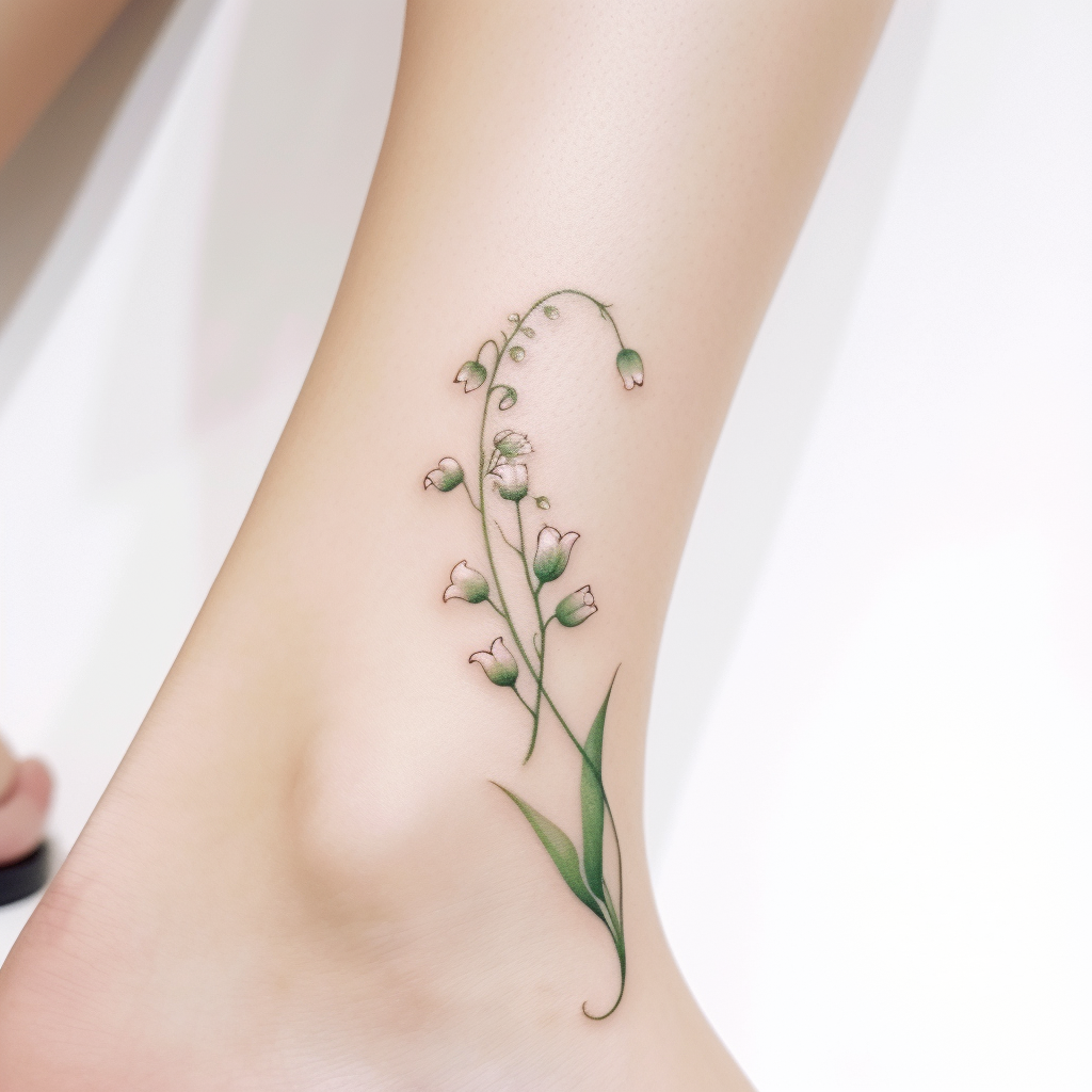 10. Ankle and Foot Lily of the Valley Tattoos for Delicate Placement 10 Stunning Lily of the Valley Tattoo Designs for 2024: Symbolism & Inspiration