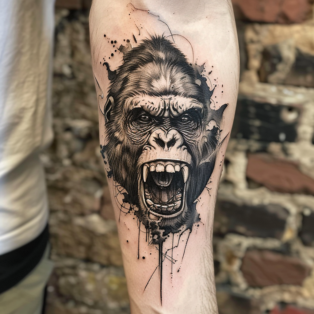 10. Gorilla Skull Tattoo Tattoo 10 Stunning Gorilla Tattoo Designs to Showcase Your Strength in 2024