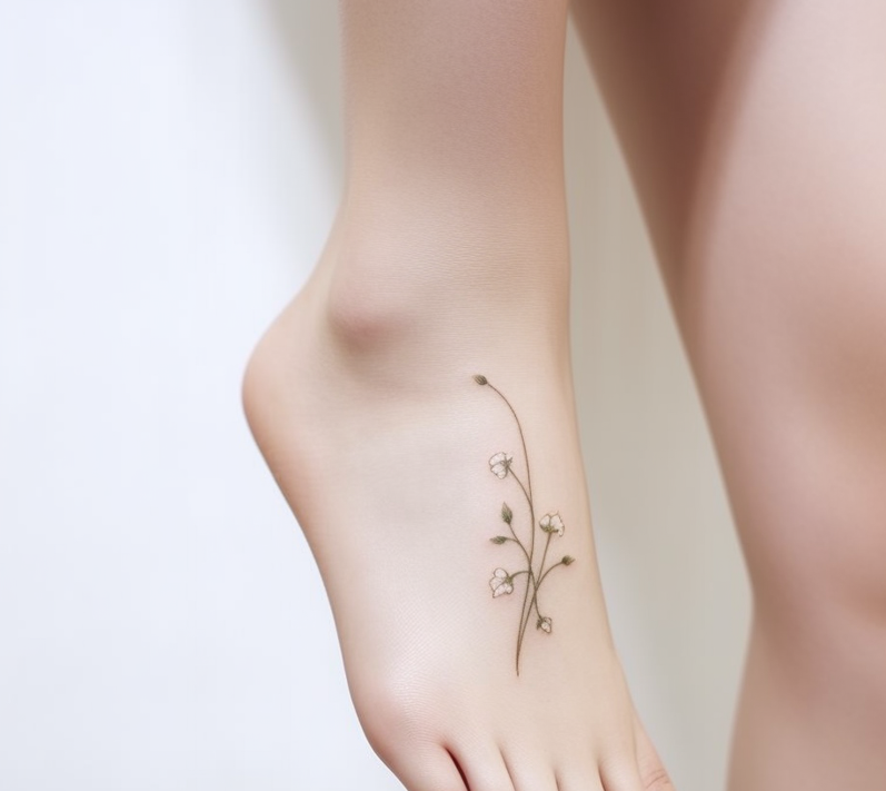 10.1 Ankle and Foot Lily of the Valley Tattoos for Delicate Placement 10 Stunning Lily of the Valley Tattoo Designs for 2024: Symbolism & Inspiration