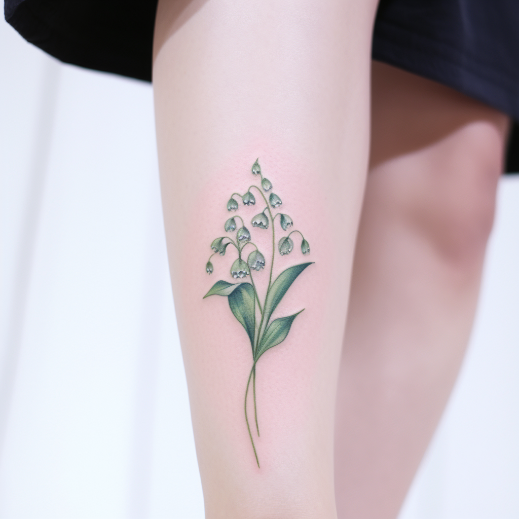 2. Watercolor Lily of the Valley Tattoos 10 Stunning Lily of the Valley Tattoo Designs for 2024: Symbolism & Inspiration