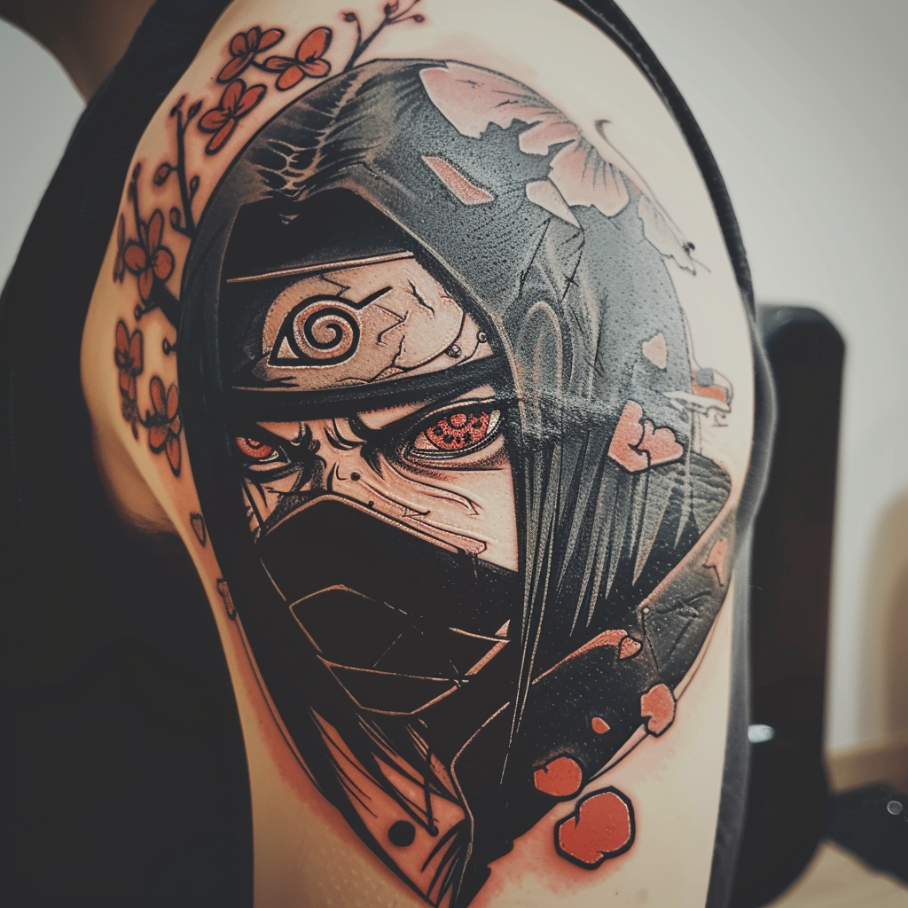 2.1 Anbu Itachi with the Anbu Black Ops Mask Tattoo 10 Striking Itachi Tattoo Designs for Ultimate Naruto Fans