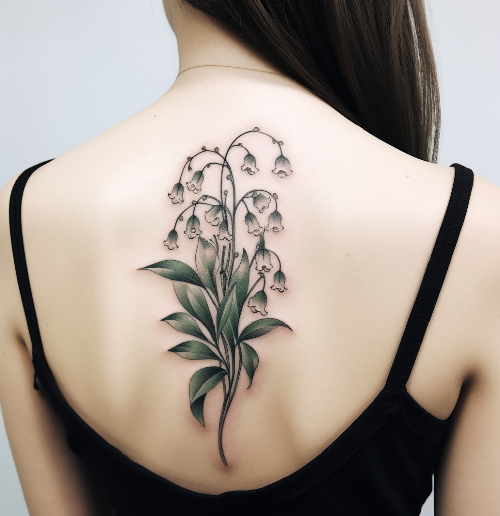 3. Traditional Black and Grey Lily of the Valley Tattoos 10 Stunning Lily of the Valley Tattoo Designs for 2024: Symbolism & Inspiration