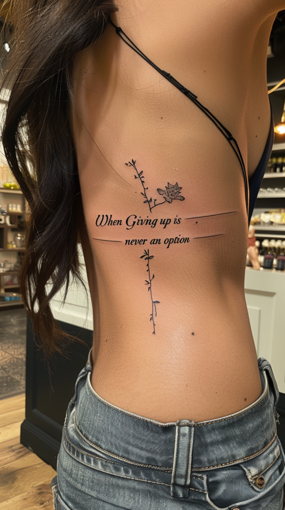 4. Quote Stomach Tattoos 10 Stunning Stomach Tattoos for Women: Design Ideas & Inspiration for 2024