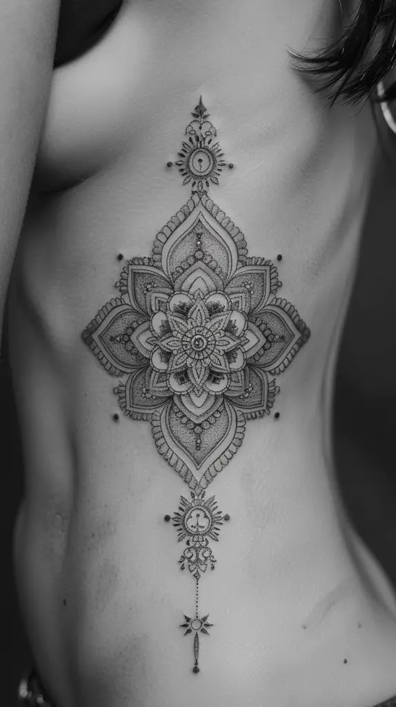 6. Geometric Stomach Tattoos 10 Stunning Stomach Tattoos for Women: Design Ideas & Inspiration for 2024