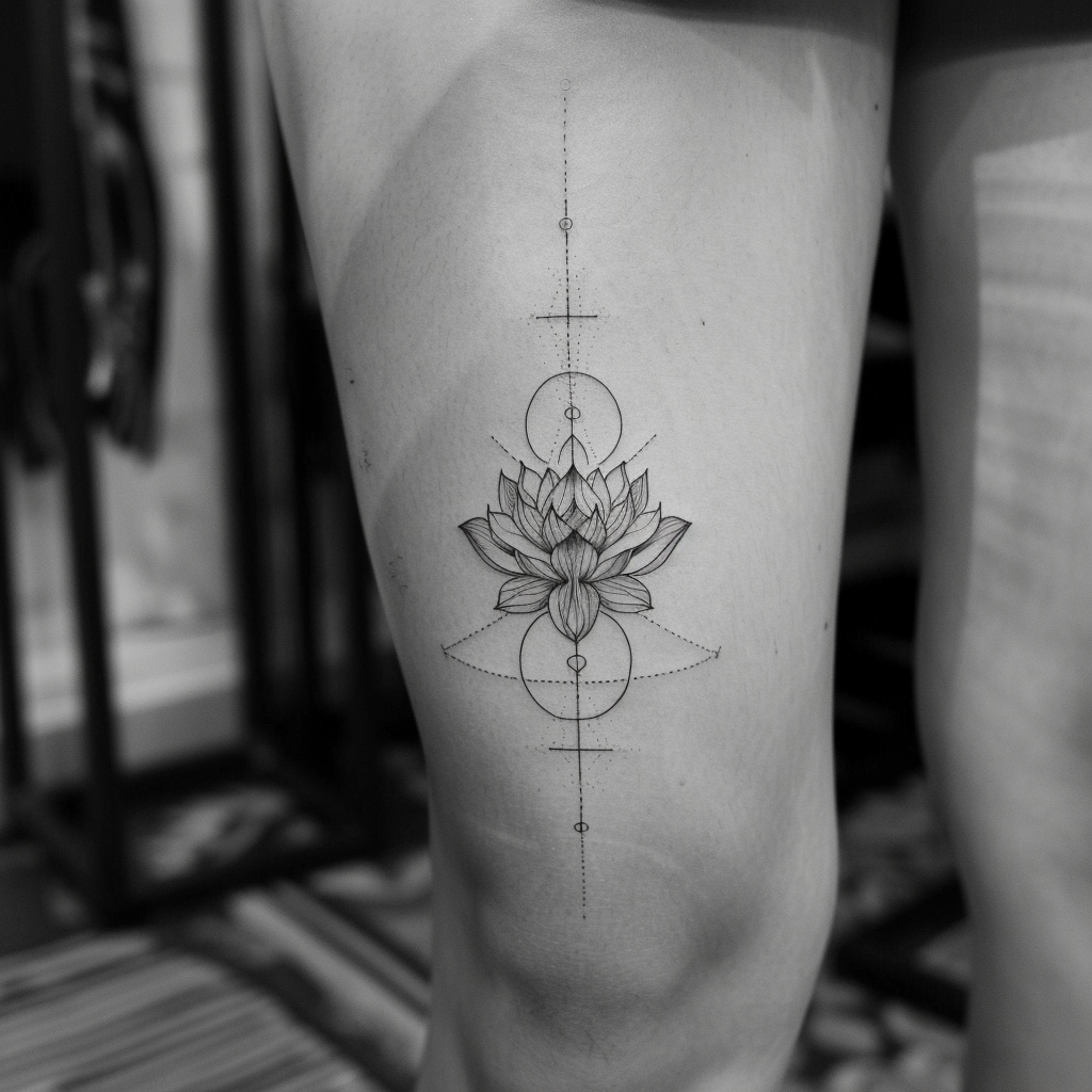 6. Minimalist Designs 10 Stunning Above Knee Tattoo Designs to Flaunt in 2024