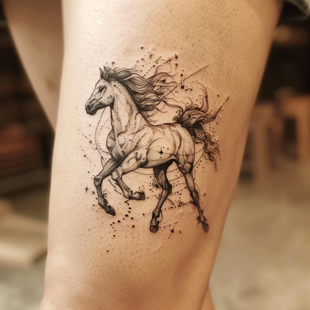 6. Mystical Unicorn Tattoos for the Fantasy Lover 10 Stunning Horse Tattoo Designs to Showcase Your Equestrian Passion in 2024