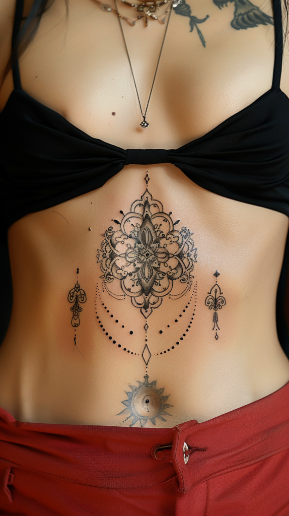 7. Mandala Stomach Tattoos 10 Stunning Stomach Tattoos for Women: Design Ideas & Inspiration for 2024