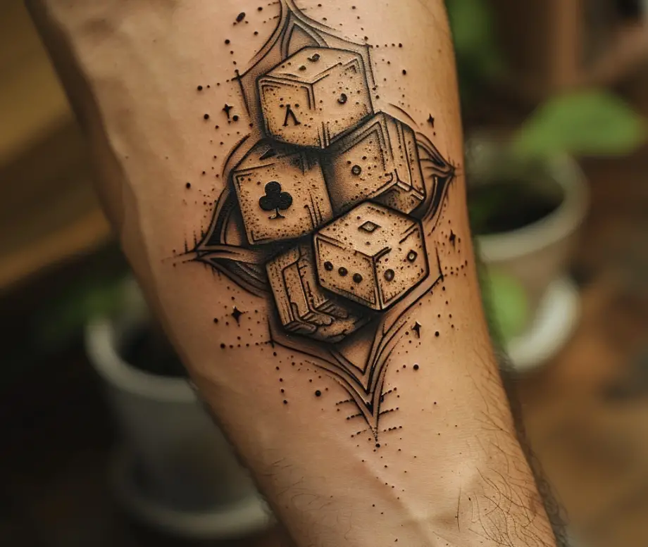 8.1 Celtic Dice Tattoo for a Touch of Ancient Mysticism 10 Creative Dice Tattoo Designs to Roll Out Your Luck in 2024