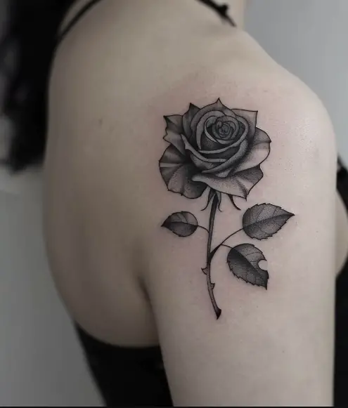 Classic Black Rose 5 Stunning Black Rose Tattoo Designs for a Bold Statement in 2024