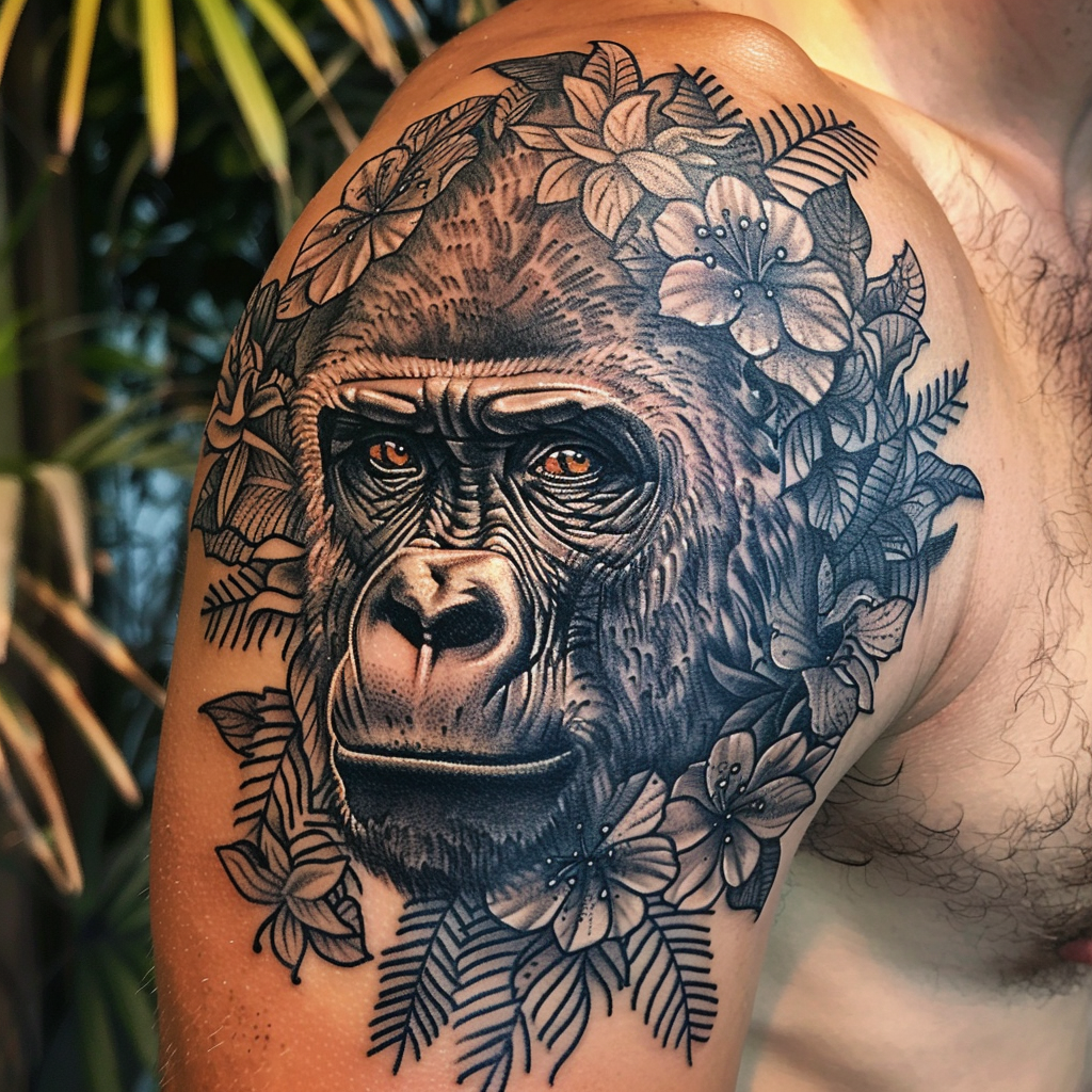 Classic Silverback Gorilla Tattoo 10 Stunning Gorilla Tattoo Designs to Showcase Your Strength in 2024