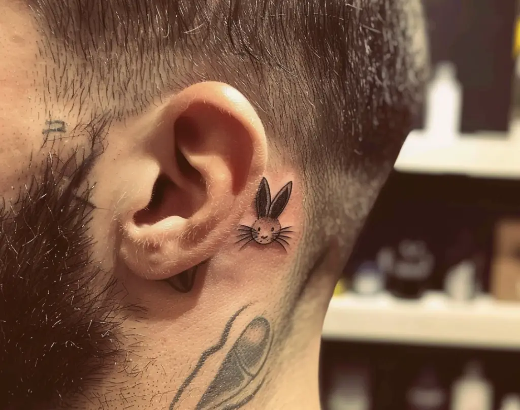 Small Portrait Tattoos 2 10 Trendy Behind the Ear Tattoos for Men in 2024: Unleash Your Style