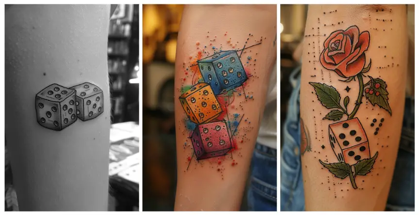 over 10 Creative Dice Tattoo Designs to Roll Out Your Luck in 2024