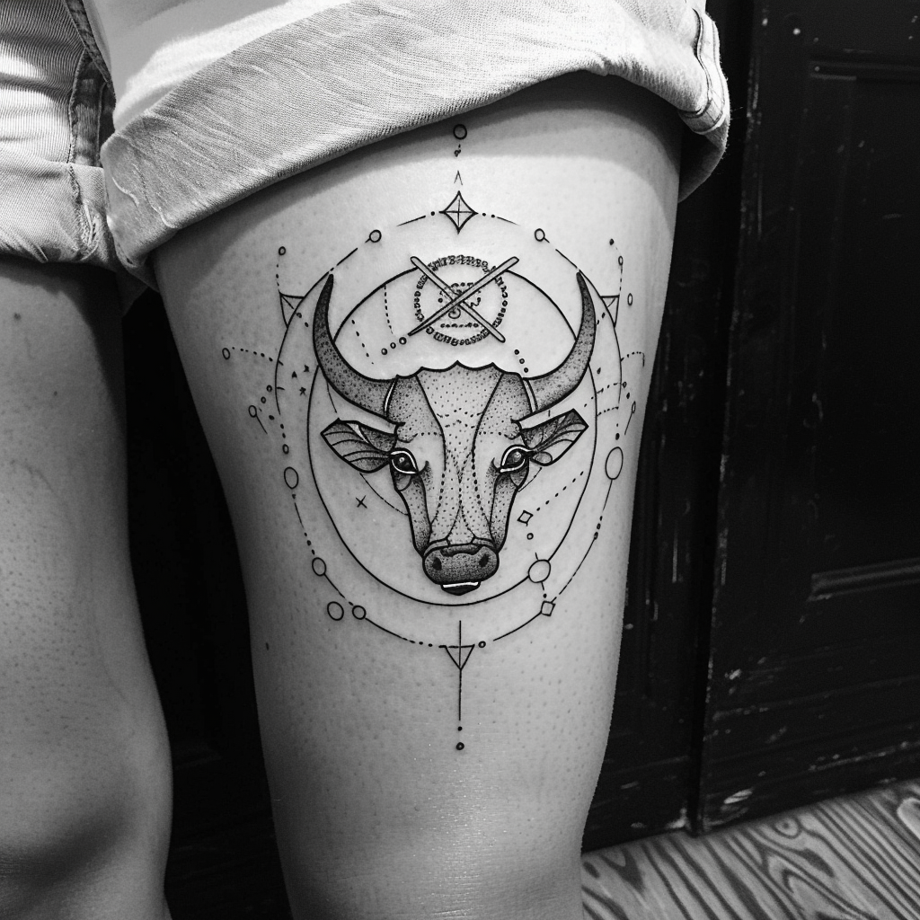 5. Thien the 1 Discover the Art of Bull Tattoos: Unleash the Power of Bold Designs