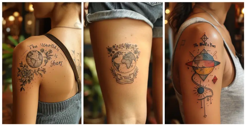 overview 1 5 Bold "The World Is Yours" Tattoo Designs to Inspire Your Next Ink in 2024